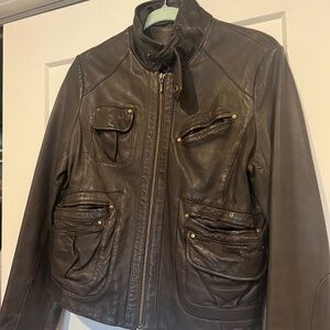 Identity Vintage Leather Jacket-  size 8